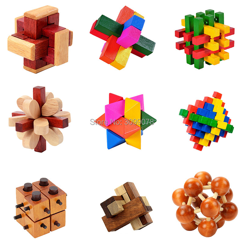 3d Wooden Interlocking Burr Puzzles Iq Brain Teaser Kong Ming Lock Game For Adults And Kids - 4