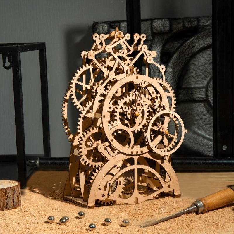 Robotime Diy 3d Wooden Mechanical Puzzle Model Building Kits Laser Cutting Action By Clockwork Gift Toys For Children Lg Lk Am