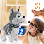 Bark Stand Walk Sound Control Electronic Robot Dog Kids Plush Toy Interactive Toys For Baby Gifts