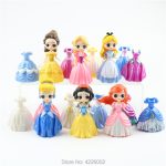 Magic Clip Princess Figures Dress Qposket Tangled Alice Amber Tiana Dolls Elsa Anna Model Set Kids Toys For Children - 2