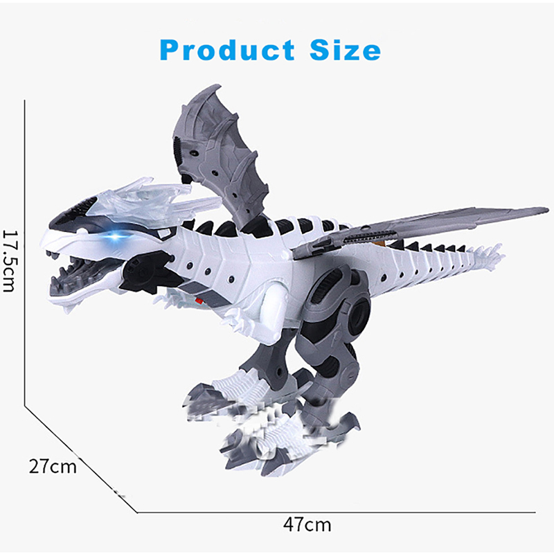 Large Animated Electronic Dinosaur Toy With Wings Cartoon Pterosaur Robot Model Kids Juguete Walking Animal - 5