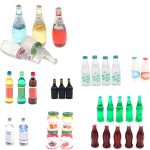 1 2 3 4 5 6 10pcs Mini Water Bottles Dollhouse Miniature Doll Food Kitchen Living Room Accessories Kids Gift Pretend Play Toys