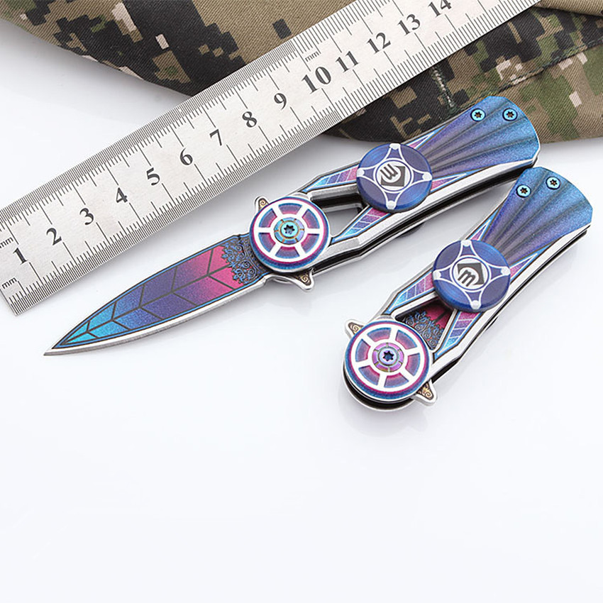 Multifunction Portable Edc Tools Outdoor Creative Hand Spinner Toy 1pc Folding Gyro Fidget Gift For Boys - 5