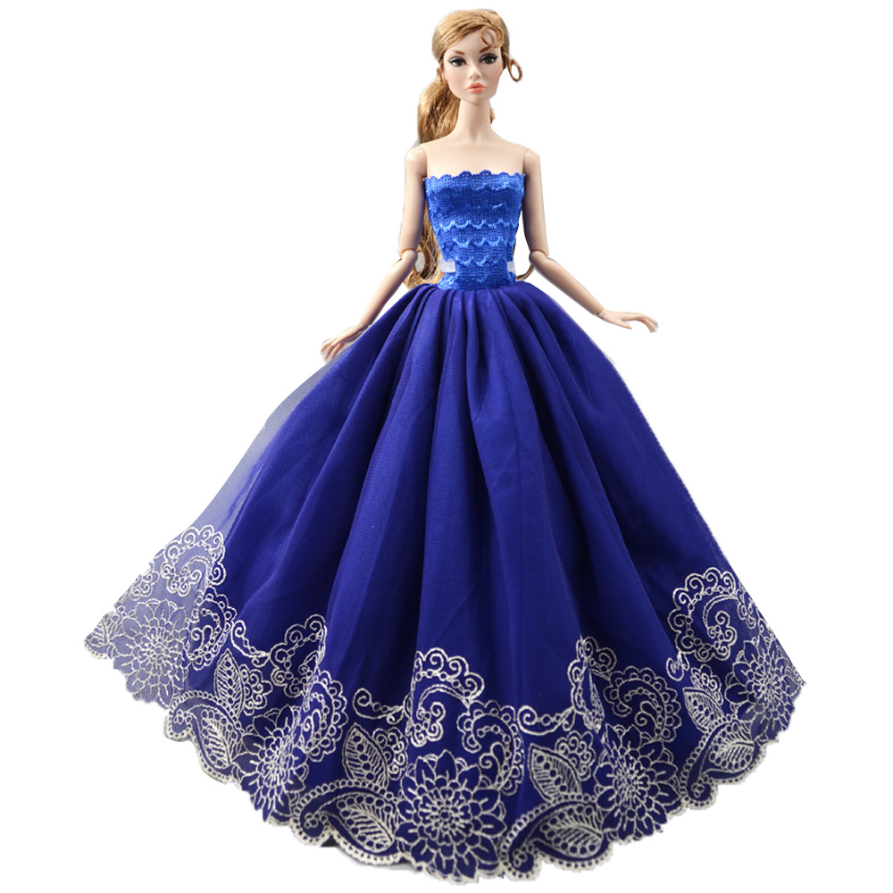 Deluxe Princess Wedding Dress Party Gown Outfit Fashionable Noble Design Ideal Gift For Barbie Doll - 22