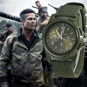 Men Nylon Band Military Watch Army Quartz Movement Sports Casual Wristwatches