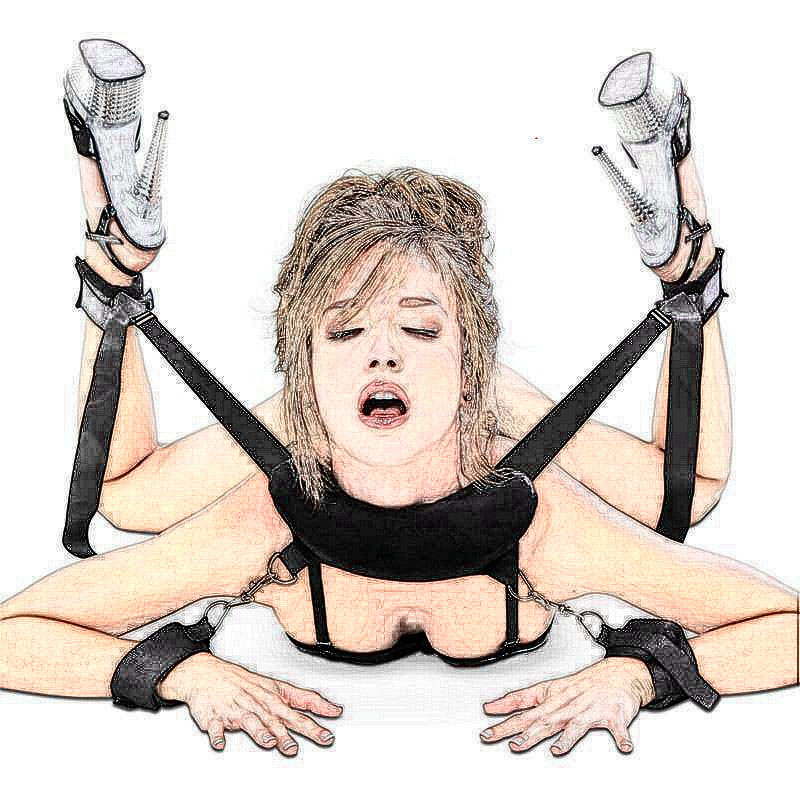 Bdsm Bondage Restraints Kit For Couples Adult Games Accessories Mouth Gag Handcuffs Ankle Neck Cuffs For Women - 1