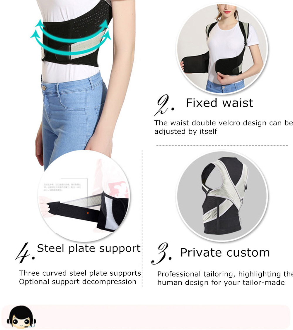 Adjustable Lumbar Support Belt Tlinna Posture Corrector Corset For Men And Women Therapeutic Spine Alignment Bandage - 14