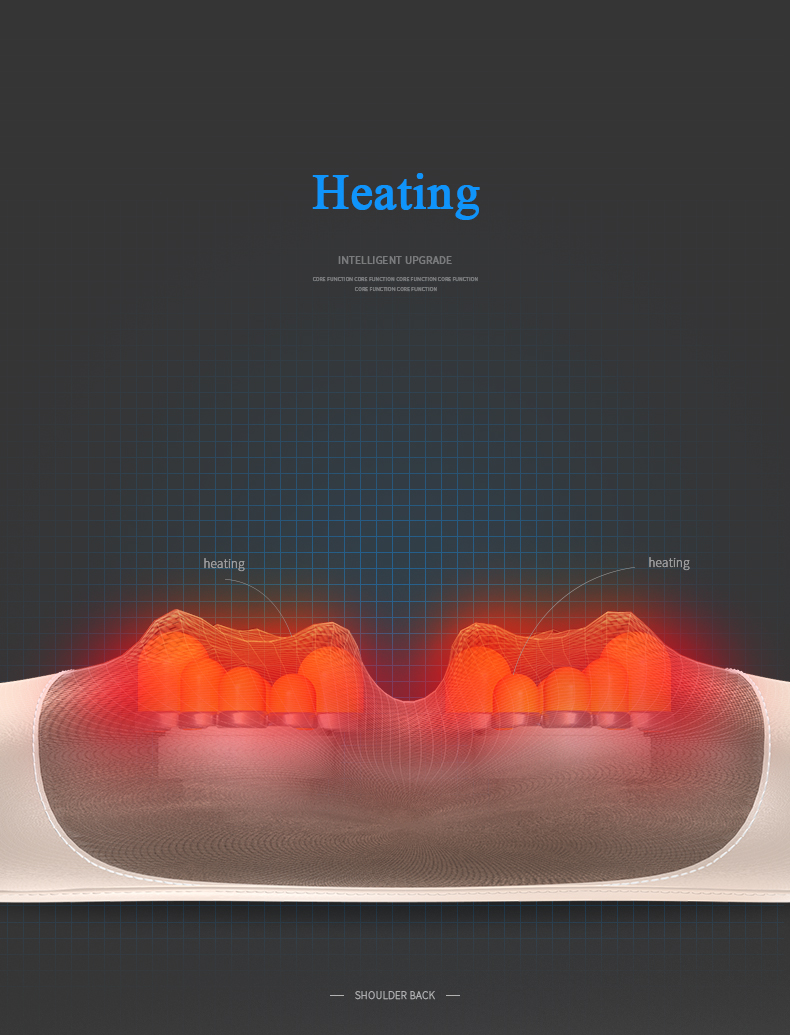Shiatsu Neck And Back Massager Pillow Electric Infrared Heating Device For Full Body Shoulder Cervical Relaxation Therapy - 8
