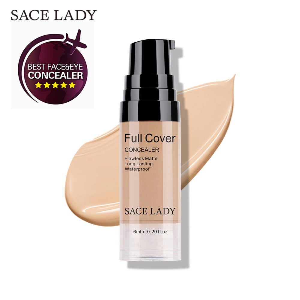 Sace Lady Full Cover 8 Colors Liquid Concealer Makeup 6ml Eye Dark Circles Cream Face Corrector Waterproof Make Up Base Cosmetic - 7