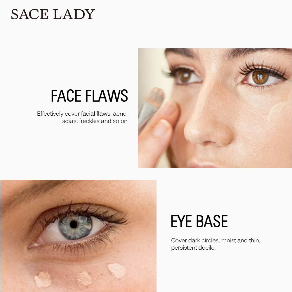 Sace Lady Full Cover 8 Colors Liquid Concealer Makeup 6ml Eye Dark Circles Cream Face Corrector Waterproof Make Up Base Cosmetic - 6