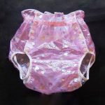 Fuubuu2221-pink Yarn Star Adult Baby Diaper Plastic Pants For Babies Onesie Abdl