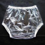 Fuubuu2201-transparent-xxl-2pcs Adult Diapers Non Disposable Diaper Pvc Incontinence Shorts Plastic Pants Clear