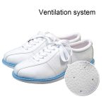 White Bowling Shoes For Men Women Unisex Sports Beginner Sneakers - 5