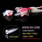 Fishing Soft Squid Lure 20g 60g 80g 100g 120g 150g Luminous Uv Jig Lures For Sea Wobbler Bait - 5