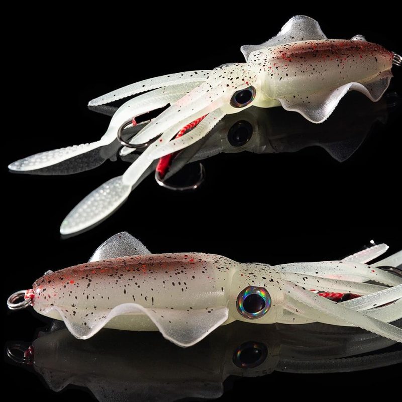 Fishing Soft Squid Lure 20g 60g 80g 100g 120g 150g Luminous Uv Jig Lures For Sea Wobbler Bait