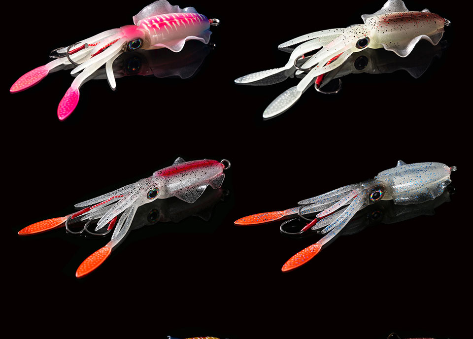 Uv Luminous Soft Squid Fishing Jig Lures Versatile Sea Wobbler Bait In 20g150g Range For Enhanced Night Fishing Experience - 5