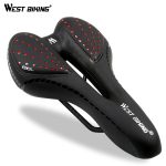 West Biking Bike Saddle Silicone Cushion Pu Leather Surface Silica Filled Gel Comfortable Cycling Seat Shockproof Bicycle - 6