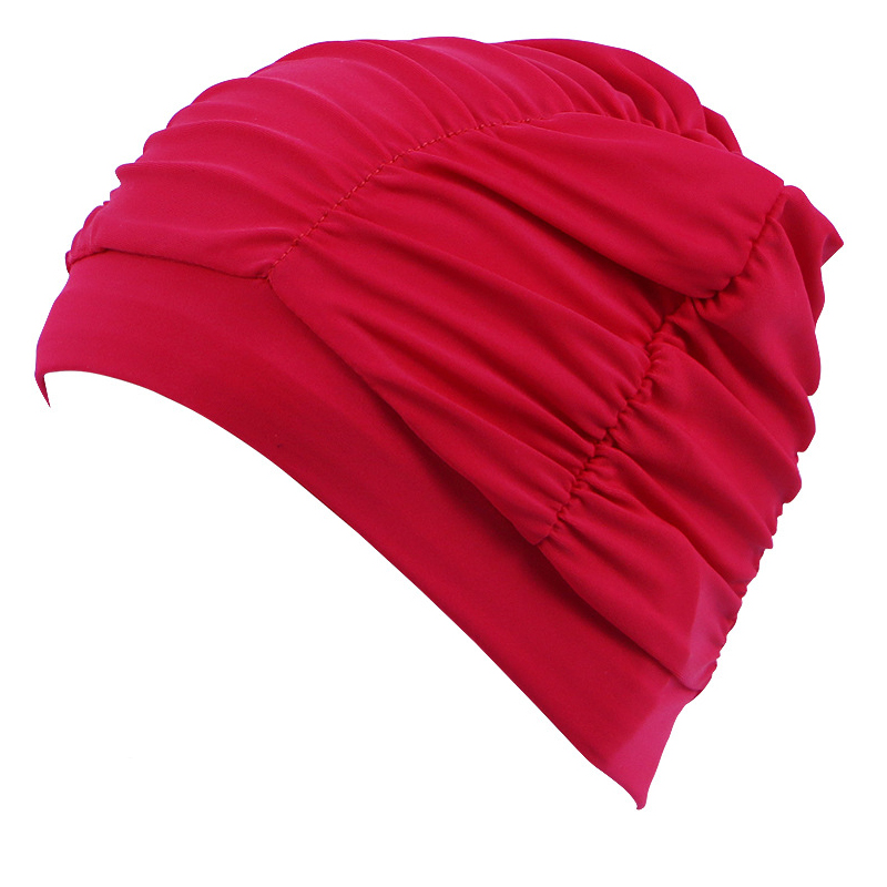 Womens Long Hair Swimming Cap Stretchable Foldable Swim Hat For Outdoor Water Sports Seaside Activities - 31