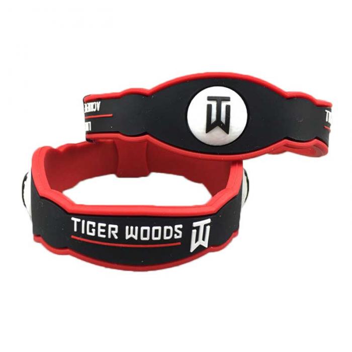 Unisex T Woods Energy Golf Training Silicone Wristband Bracelet In Black Red High Performance Sports Accessories - 8