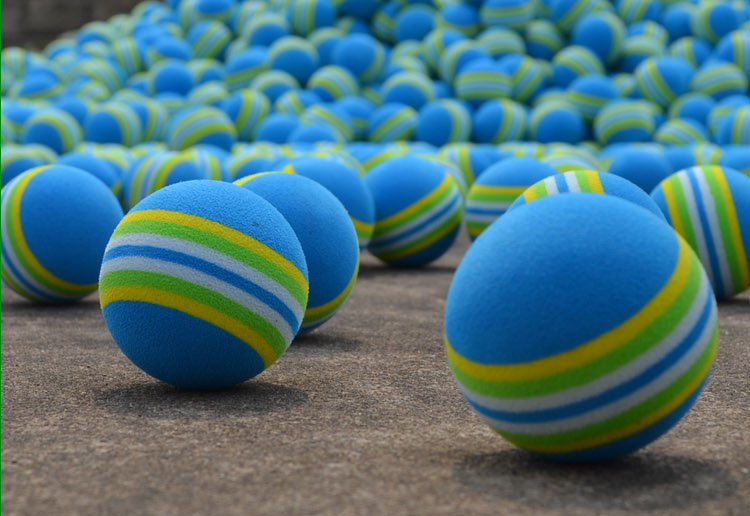 50pcs Multicolor Eva Foam Golf Balls Set Indoor Training Aid Sponge Practice Ball Yellow Red Blue Rainbow - 10