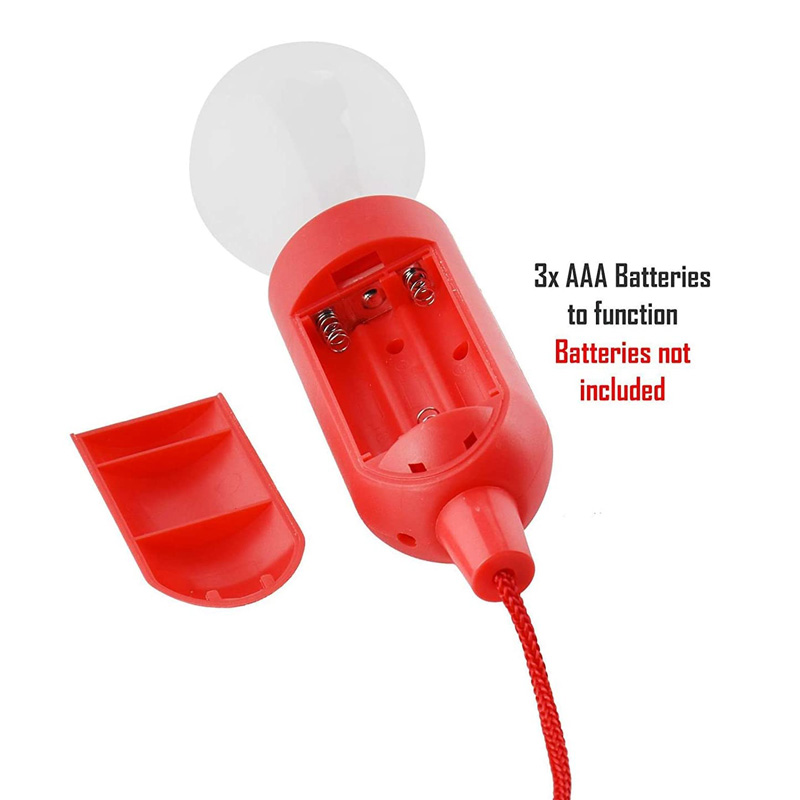 Led Hanging Light Bulb Battery Powered Colorful Pull Cord Bulbs Drop Lamps For Outdoors Camping Home Garage Patio And Tent - 5