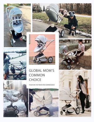 Hot Mom Baby Stroller 3 In 1 Travel System With Bassinet And Car Seat 360 Rotation Function Luxury Pram F023 - 2