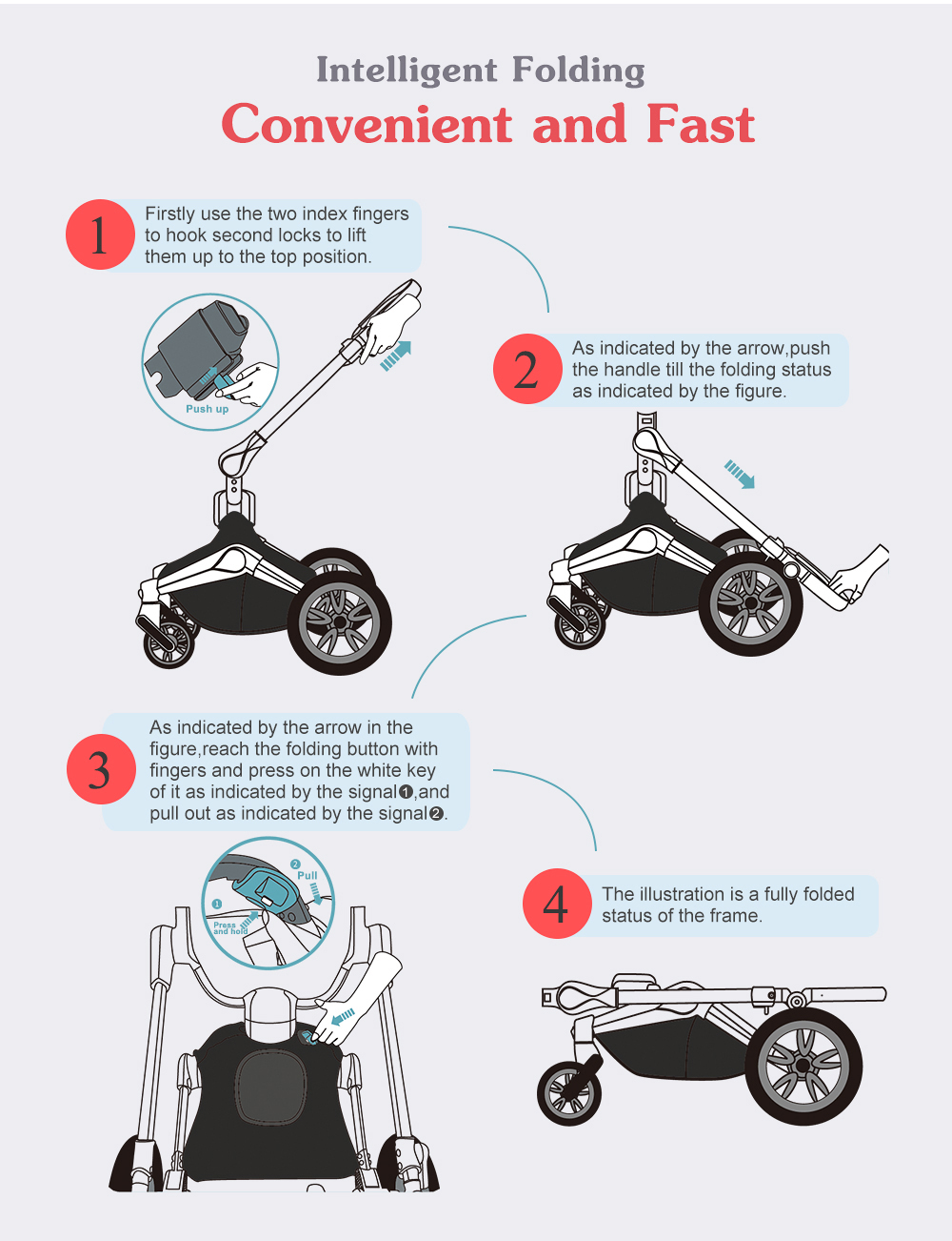 Hot Mom 3in1 Luxury Baby Travel System Stroller Bassinet Car Seat With 360 Rotation Function F023 - 31