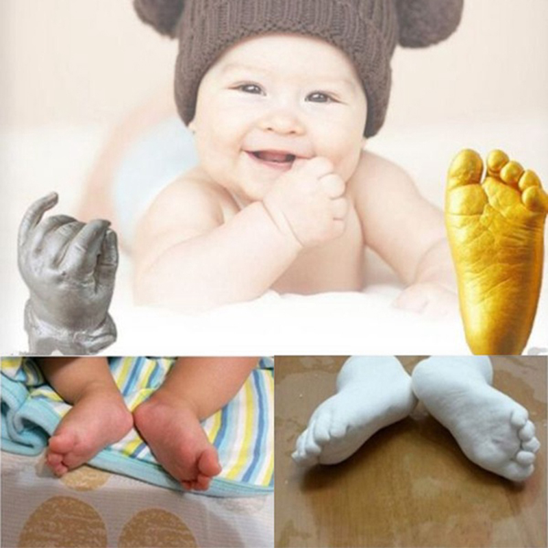 Deluxe Baby Hand Foot 3d Print Mold Kit Plaster Casting Growth Memorial Keepsake Unique Baby Shower Gift - 9