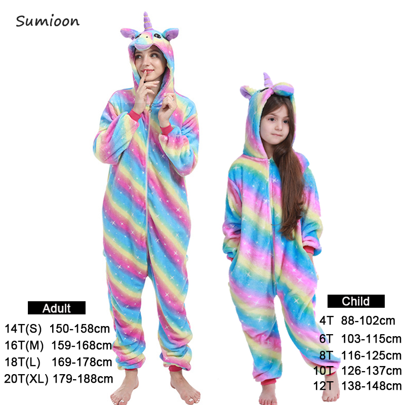 Womens Winter Warm Flannel Unicorn Panda Kigurumi Pajama Onesie Adult Nightie Sleepwear Overalls - 6