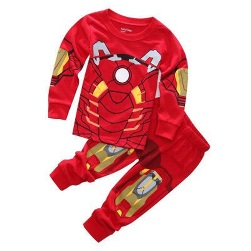 Avenger Kids Pajamas Spiderman Superman Cowboy Sets Sleepwear For Boys Girls Babies Toddlers - 6