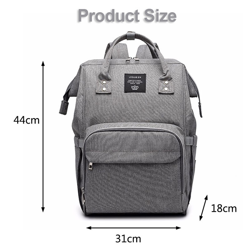 Lequeen Large Capacity Waterproof Maternity Backpack Baby Diaper Bag Nursing Nappy Bag For Mothers - 36