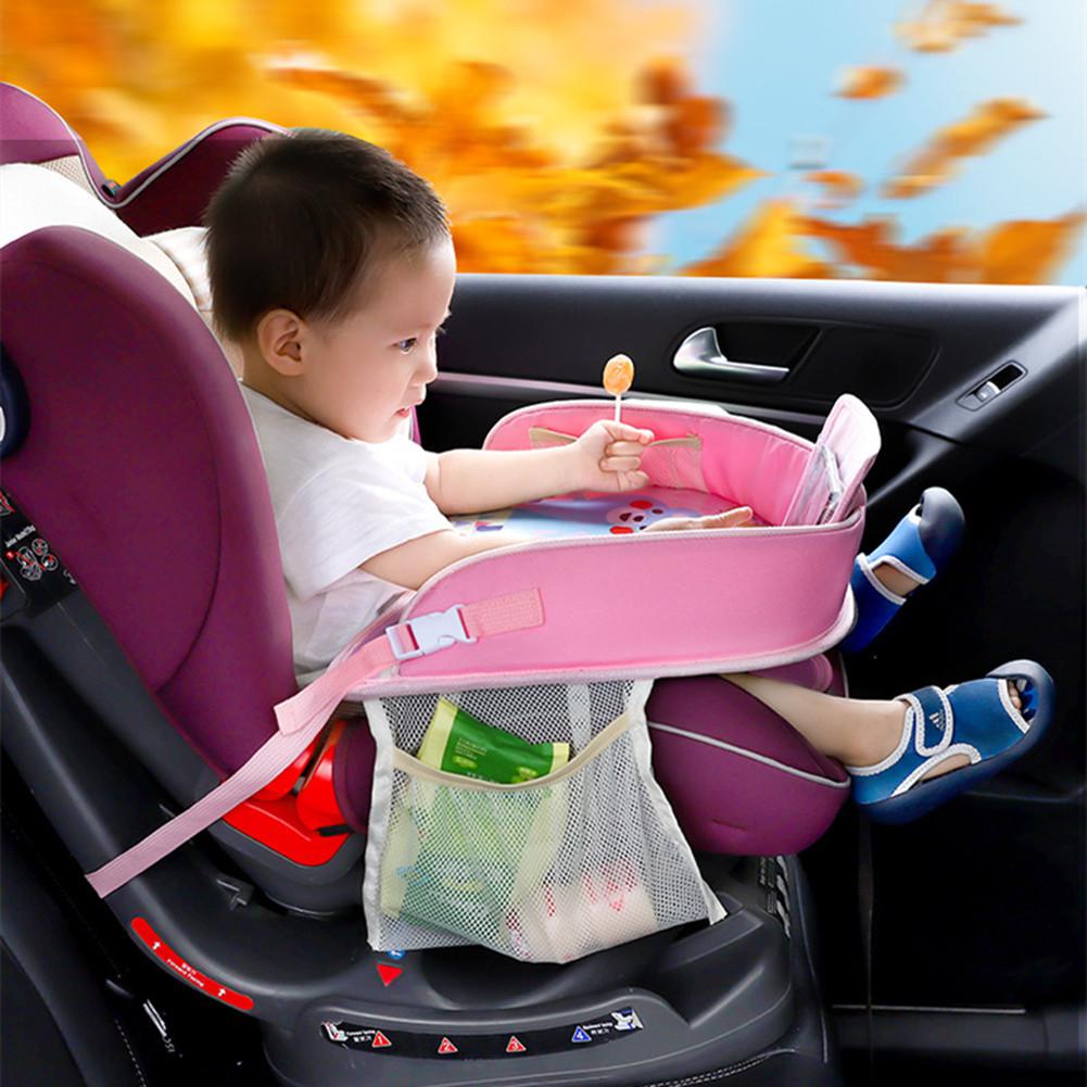 Portable Baby Safety Seat With Multifunctional Table Adorable Cartoon Car Design Secure And Comfortable - 1