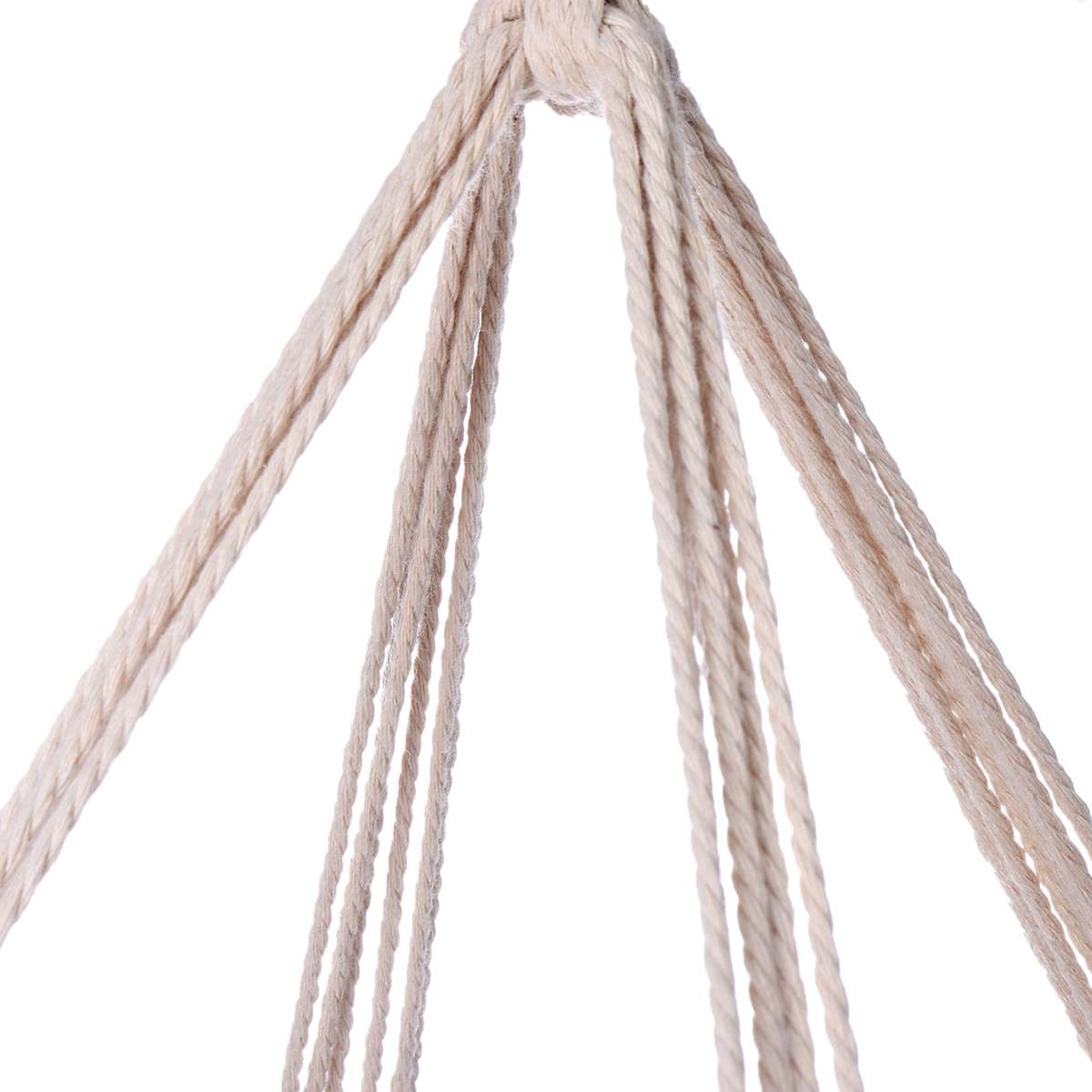 White Cotton Woven Baby Hammock Swing Garden Hanging Crib Patio Seat Care Bedding 90x45x35cm - 6