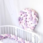 3m Mixed Colours Braided Crib Bumper Knot Pillow Cushion Bolster Baby Bed Kids Nursery Decor - 2