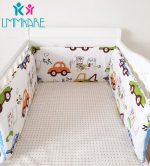 Baby Bed Crib Bumper U-shaped Detachable Zipper Cotton Padded Rail Cover Protector Set Line Bebe Cot X 1 8m - 6