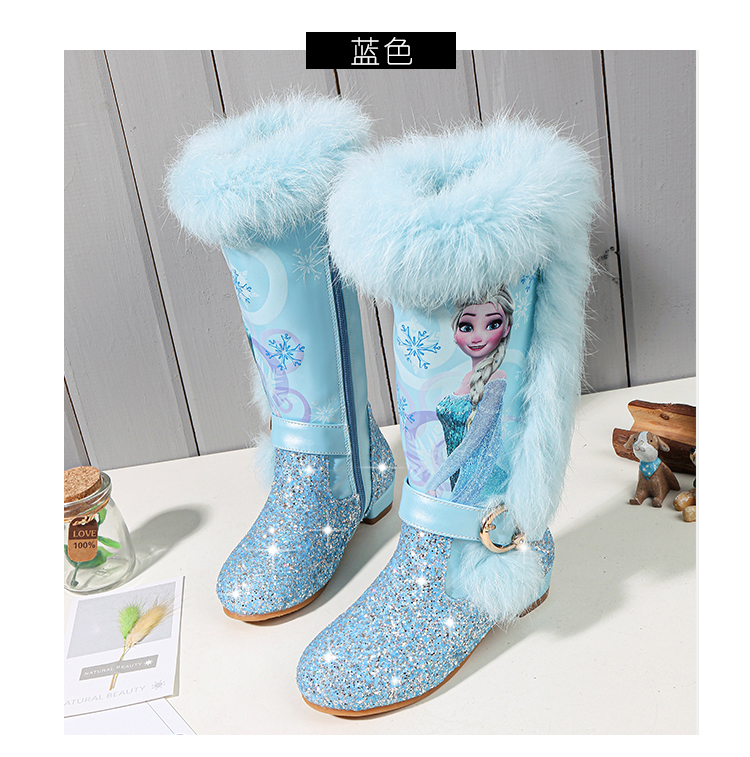 Elsa Princessinspired Warm Plush Toddler Boots Fashionable Winter Snow Ankle Shoes For Kids Boys Girls - 16