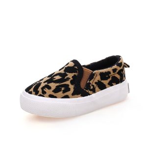 Spring Kids Shoes Boys Girls Casual Fashion Leopard Print Comfortable Canvas Children Sneakers Slip On Loafers - 2