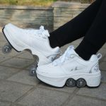 Hot Shoes Casual Sneakers Walk & Skates Deform Wheel For Adult Men Women Unisex Couple Runaway Four-wheeled - 5