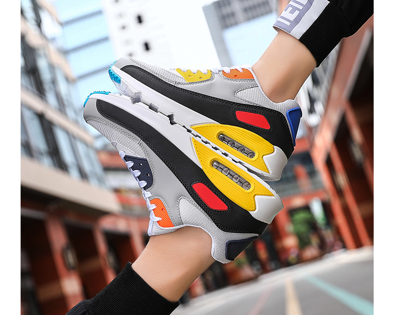 Mens Allseason Air Cushion Sneakers Casual Mesh Sport Footwear Fashion Hip Hop Shoes - 19