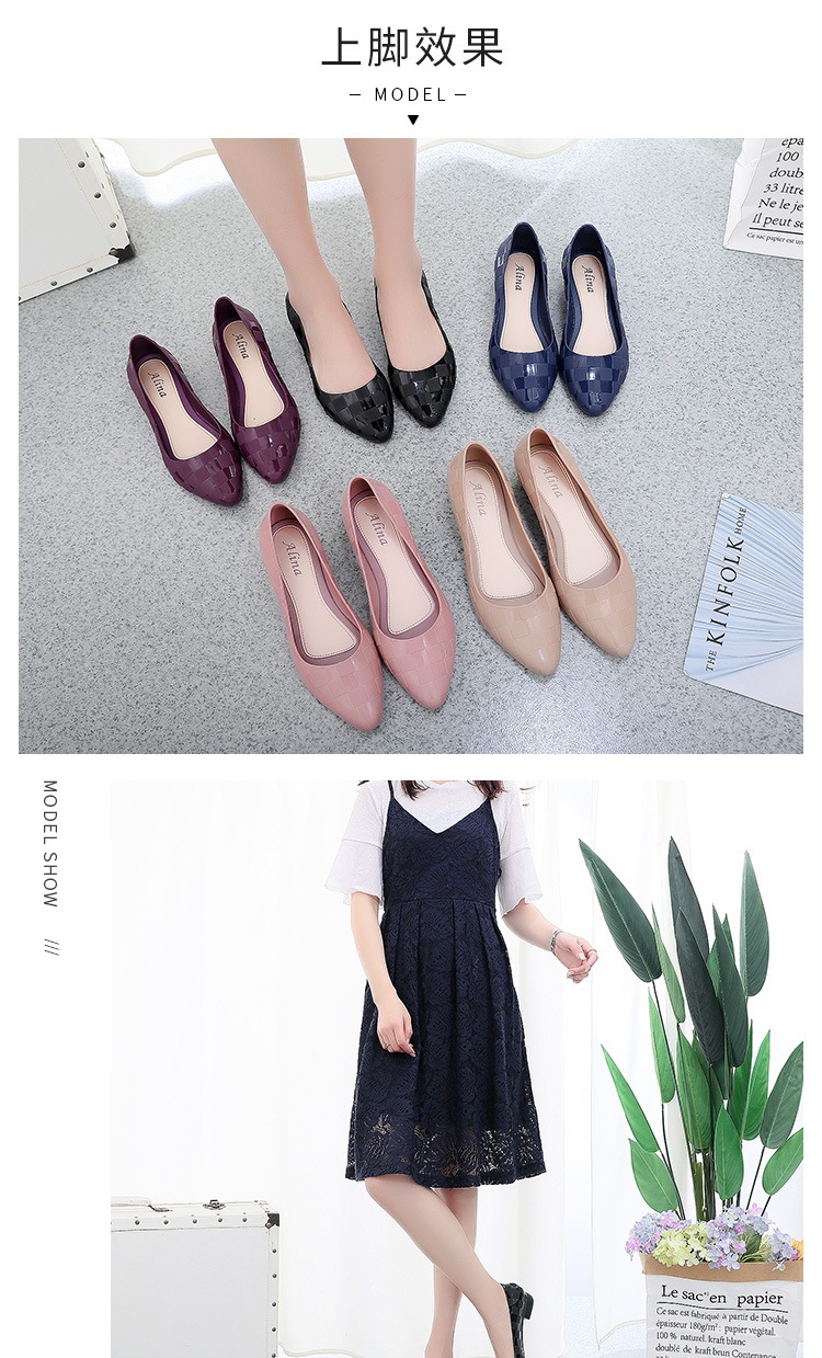 Womens Autumn Comfortable Wedge Sandals Pointed Work Shoes Casual Home Platform Solid Color Full Rubber Sole - 12