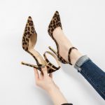 Autumn Sexy Leopard Women Shoes High Heels 6-10cm Elegant Office Pumps Animal Print Pointed Toe Luxury Singles - 6