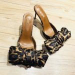 Spring Women's Pointed Toe High Heels Leopard Bow Mules Shoes Customizable Colors - 3