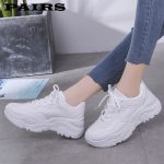 White Women Sneakers Fashion Thick Bottom Womens Platform Casual Shoes Zapatos De Mujer Chunky - 2
