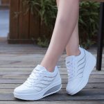 Designer White Platform Sneakers Casual Shoes Women Tenis Feminino Wedges Footwear Basket Femme Trainers