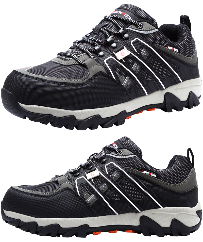 Modyf Mens Lightweight Safety Work Shoes With Steel Toe Antismash Antipuncture Nonslip Breathable Reflective Casual Sneaker - 10