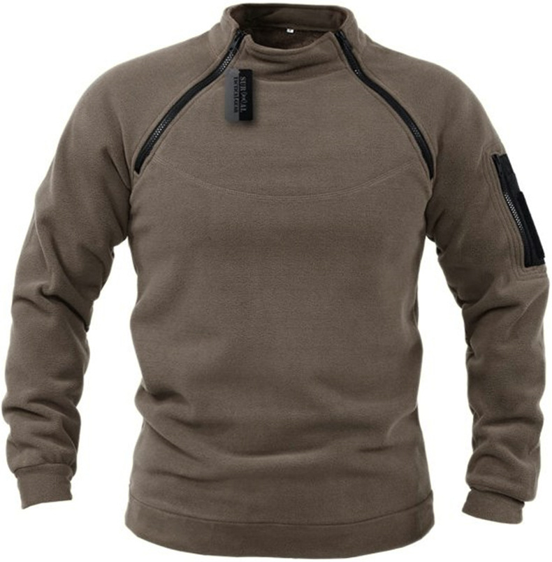 Mens Swat Tactical Fleece Jacket Windproof Hunting Hiking Sweater - 22