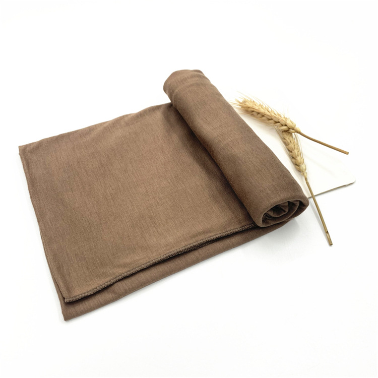 Cotton Jersey Hijabs Long Turban Tie Shawl For Muslim Women - 21