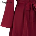 Pearl Crepe Tunic Elastic Waist Pants Set Muslim Womens Fashion - 5