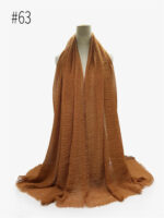Soft Cotton Crinkle Hijab Scarf For Women 95180cm Muslim Headscarf Shawl - 69