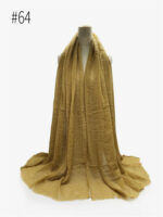 Soft Cotton Crinkle Hijab Scarf For Women 95180cm Muslim Headscarf Shawl - 70